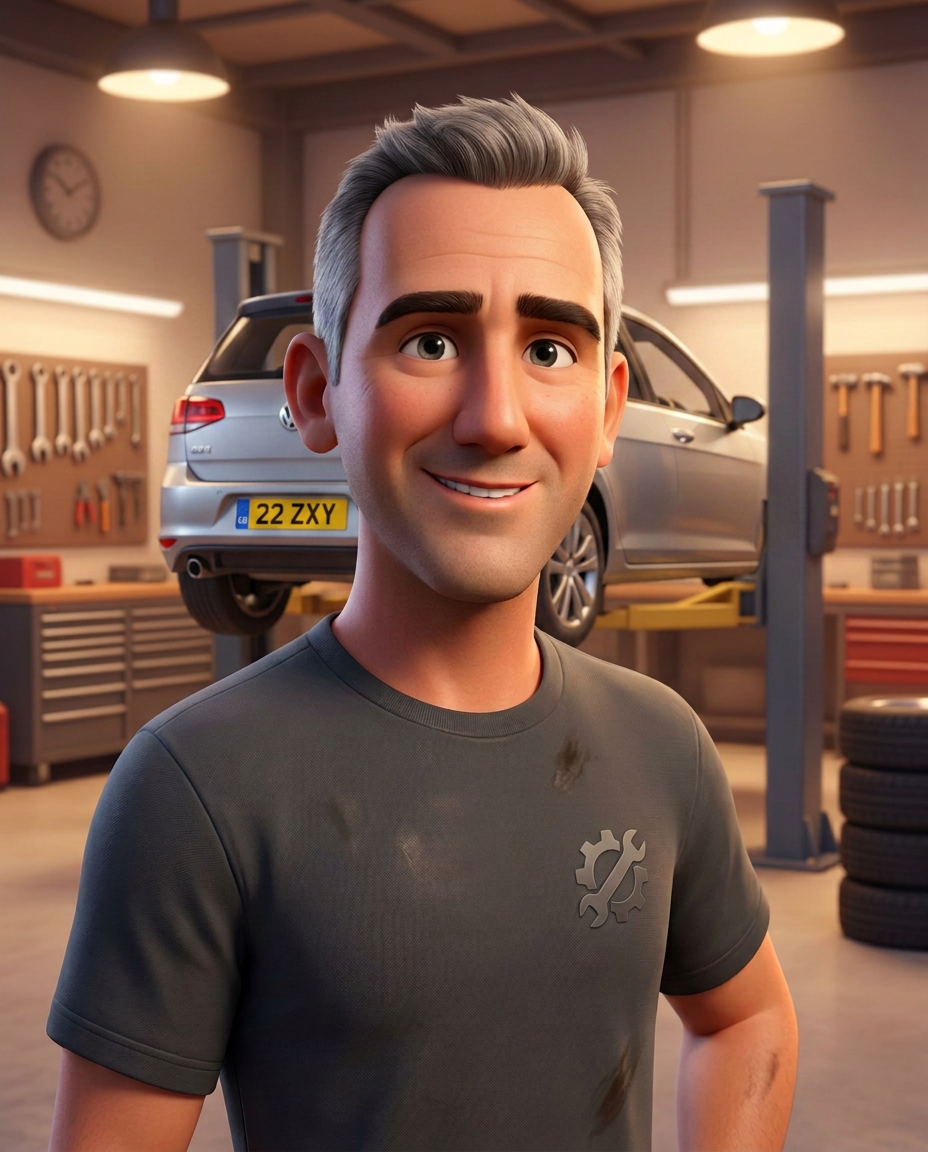 John Sweeting, experienced independent mechanic in his Thornbury workshop
